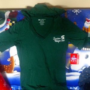 MSU, short sleeve with hood, NWT,